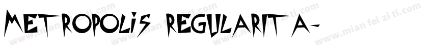 metropolis regularITA字体转换